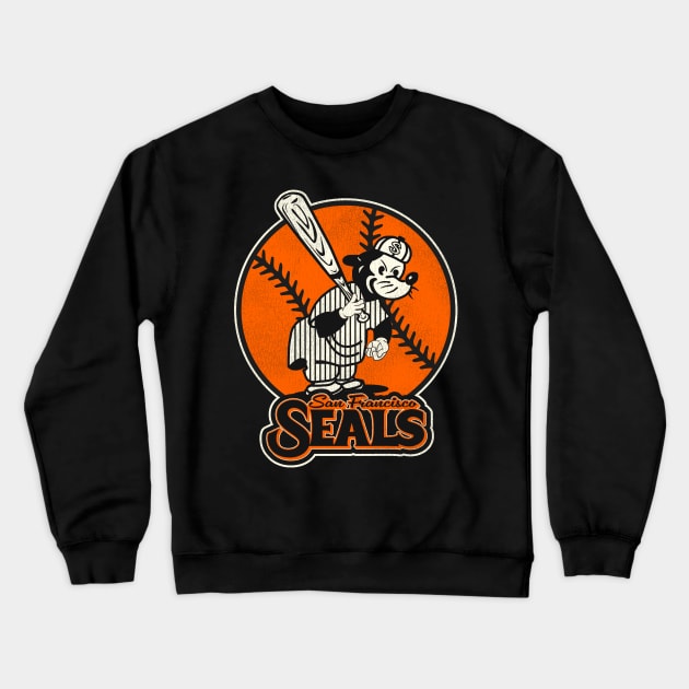 Defunct San Francisco Seals Baseball Crewneck Sweatshirt by Defunctland